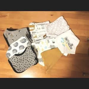 Bundle of boys cloth bibs
